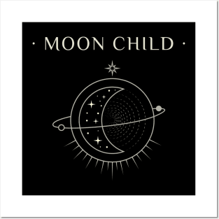 Moon child Astrological Design Posters and Art